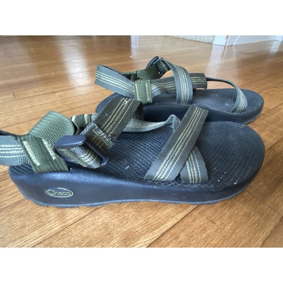 Chaco Mens Size 10 Classic Sandals Slip On Strap Sandals Green Hiking EUC CLEAN main image 5
